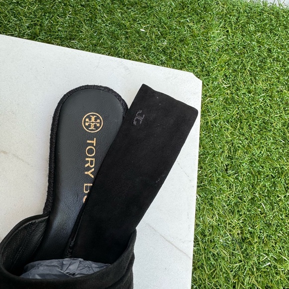 Tory Burch Suede Slingback Espadrille Black size 6 wen NWOB - Picture 7 of 15